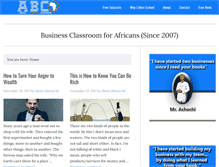Tablet Screenshot of africabusinessclassroom.com